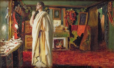 The Actor Mounet Sully Wearing Roman Costume in His Dressing Room by Louis Edouard Paul Fournier